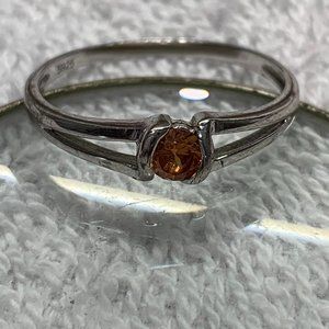 .925 Sterling Citrine Ring. Size 8. Preowned. (587)